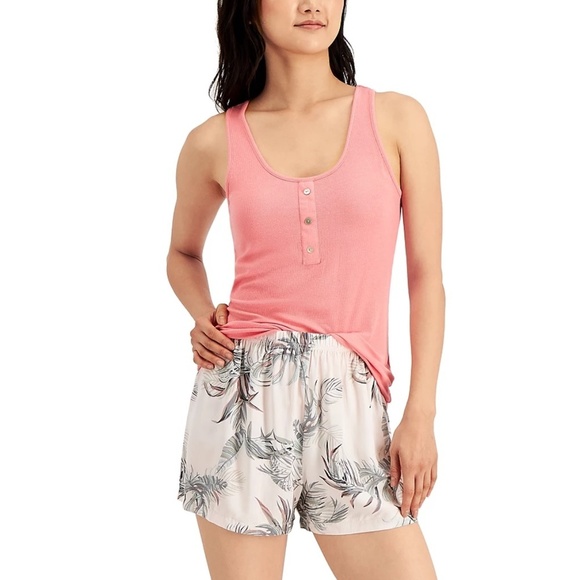 New Jenni Tank Top & Shorts 2 Piece Pajamas Set - Picture 1 of 16